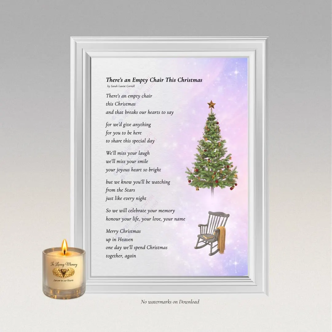 The Empty Chair Poem Printable