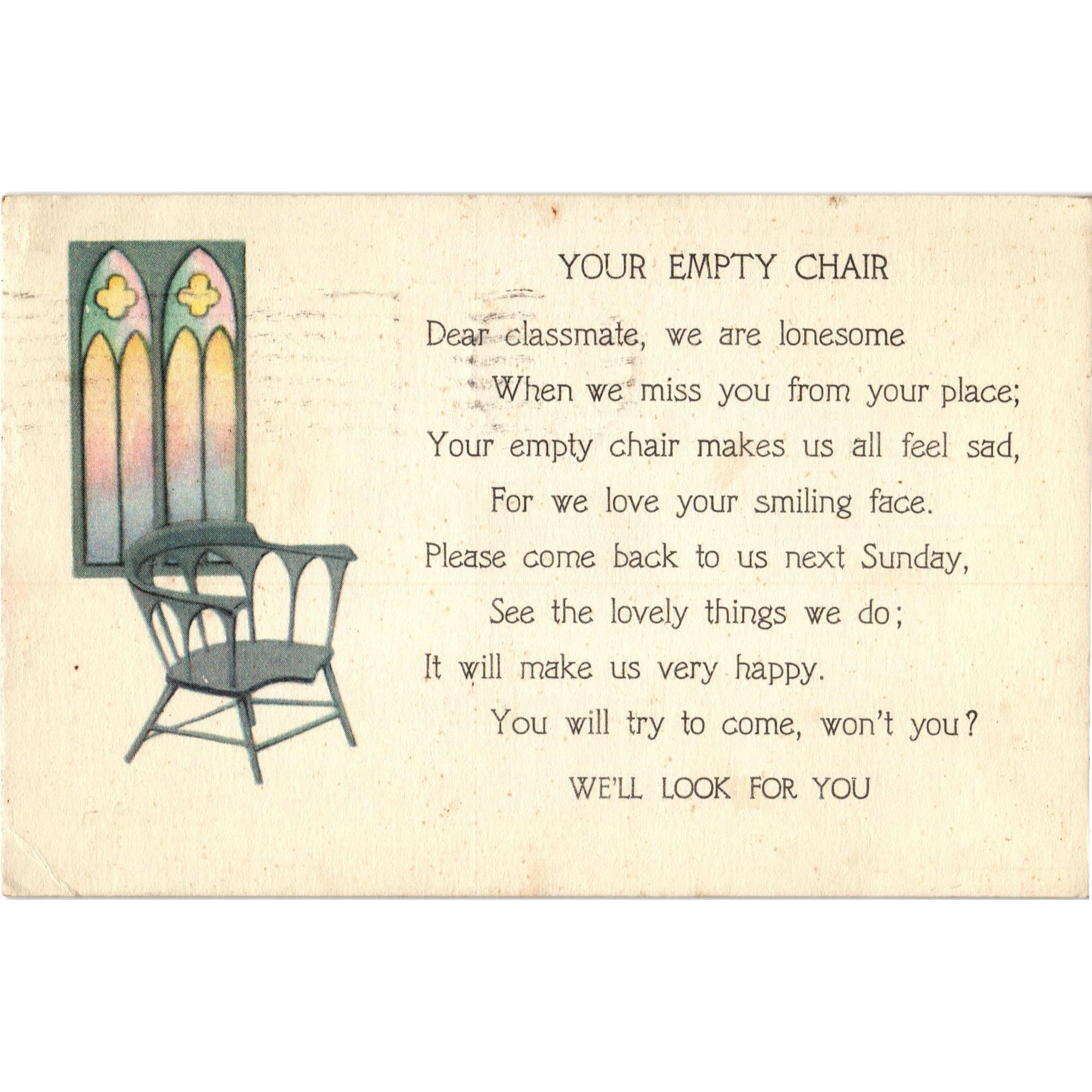 The Empty Chair Poem