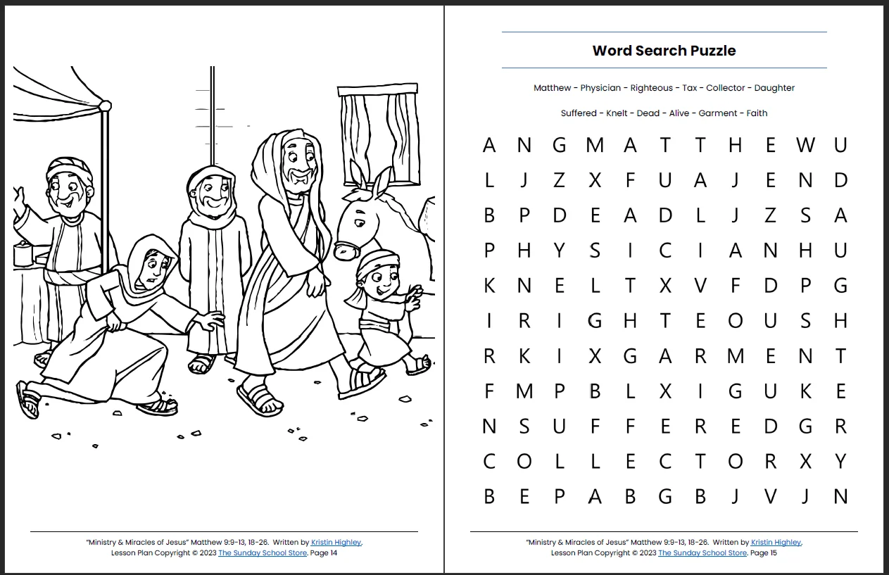 The Ministry And Miracles Of Jesus Lesson