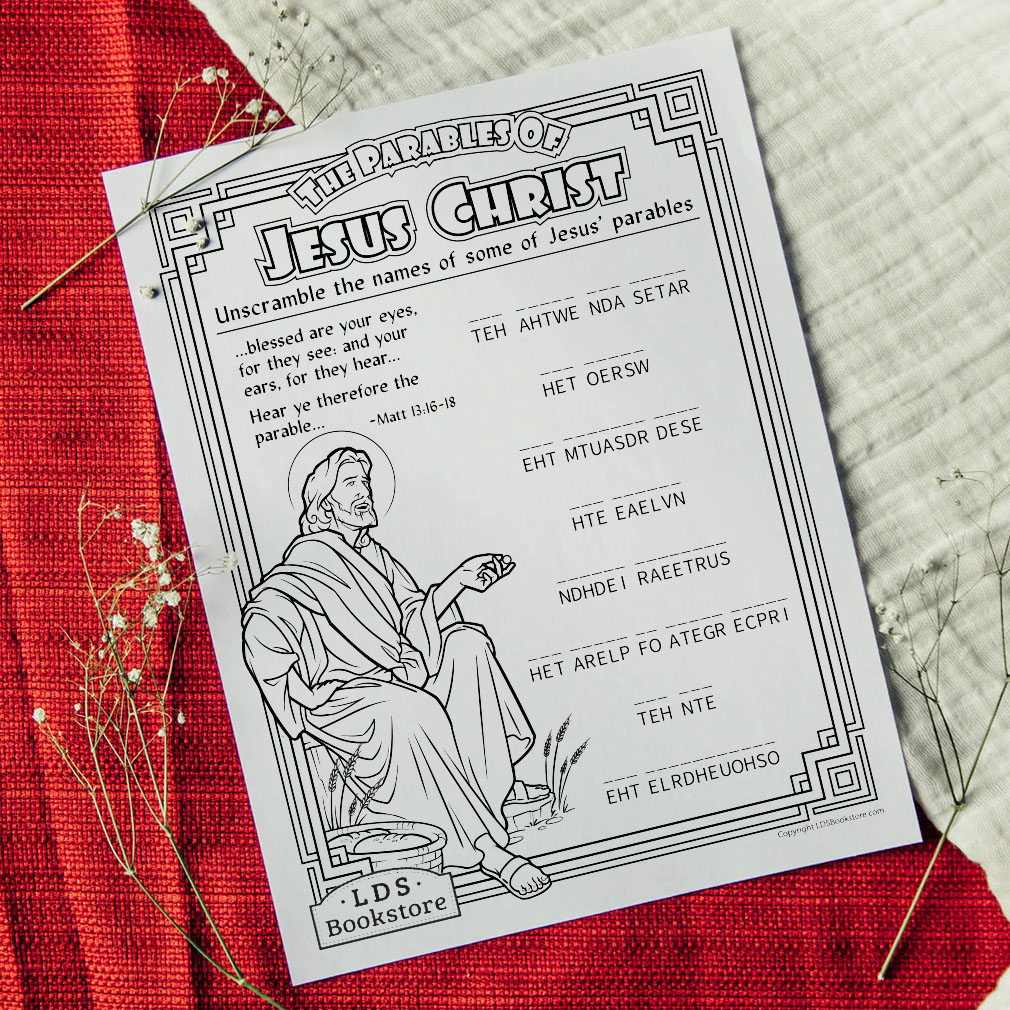 The Parables Of Jesus Christ Activity Page Printable