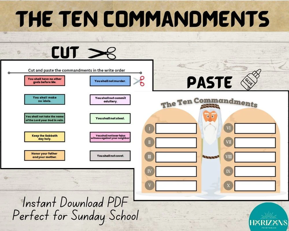 The Ten Commandments Printable Bible