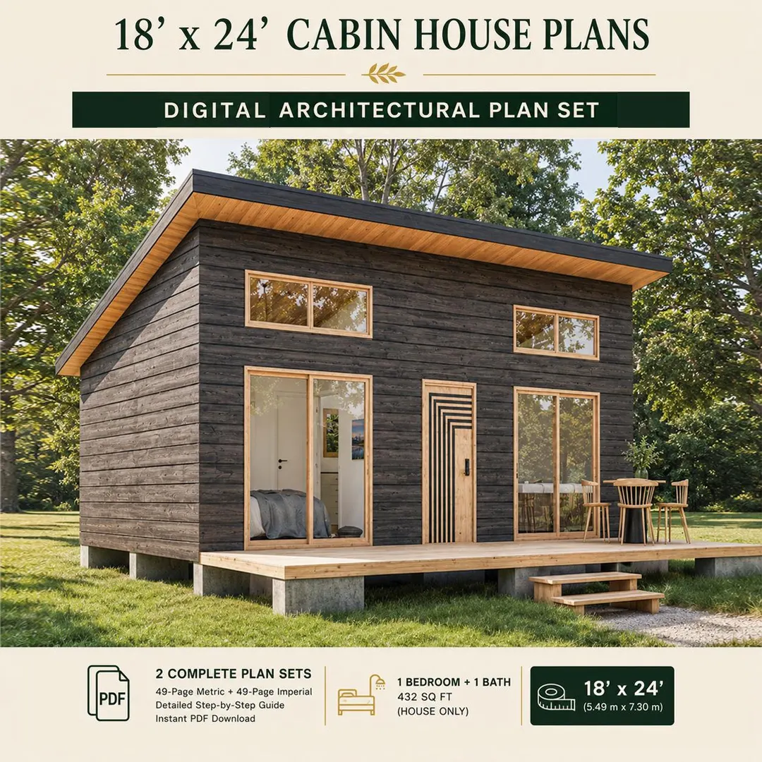 Tiny Cabin House Plans 18 X 24 Small Tiny Cabin House Plans 18 X 24 Small