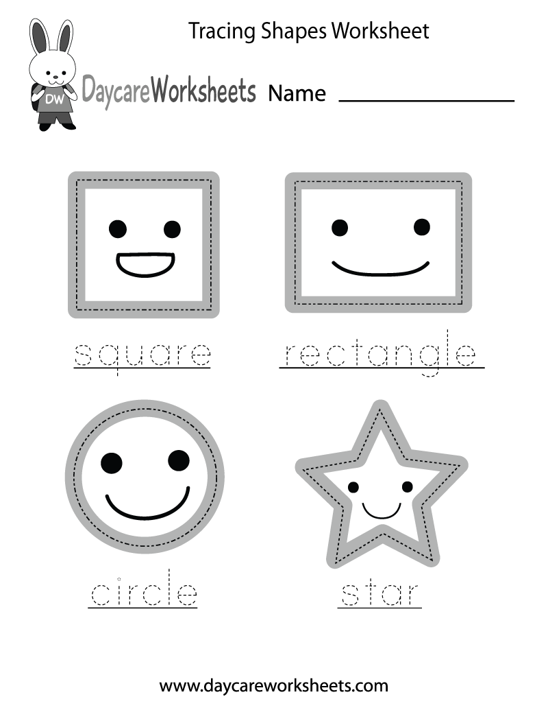 Tracing Shapes Worksheet