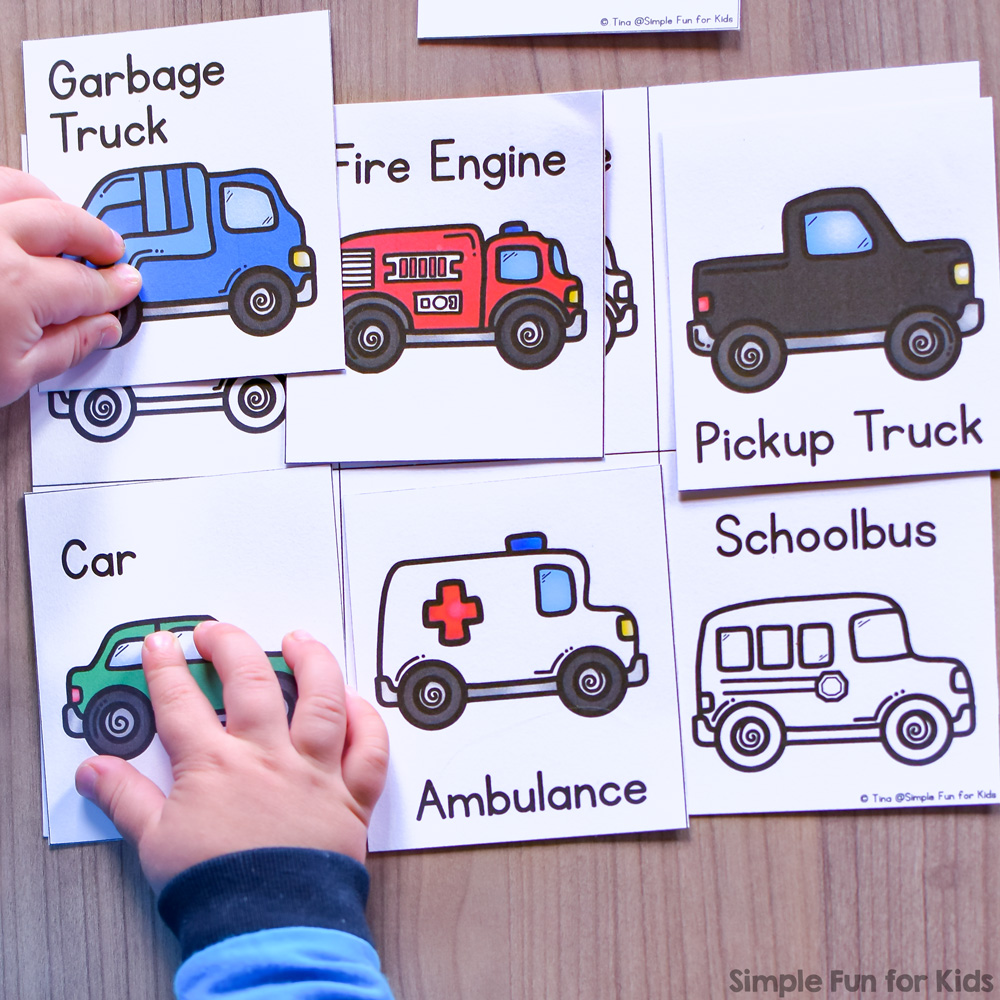 Transportation Matching Game For Toddlers Printable