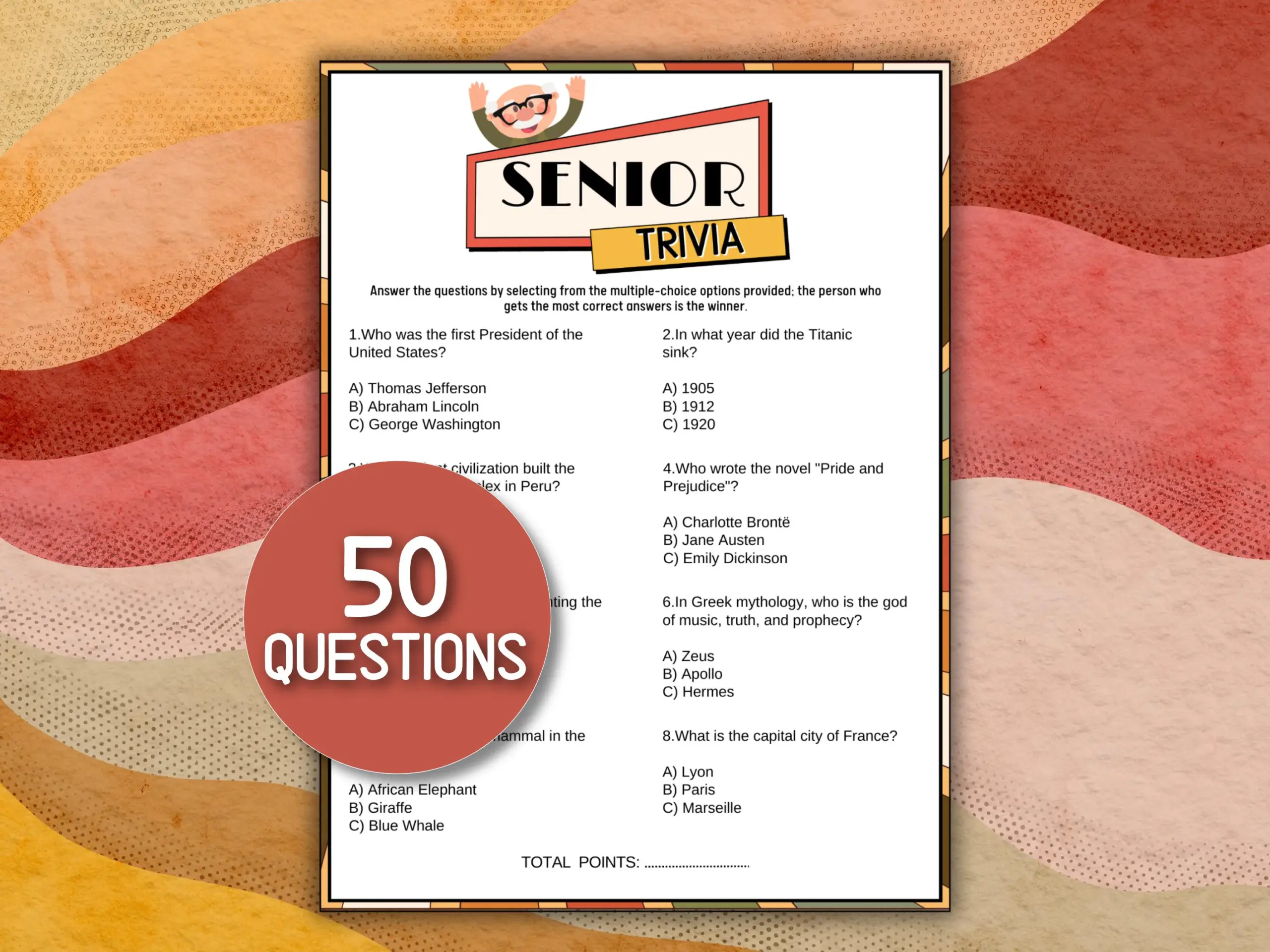 Trivia For Seniors In Nursing Home Games