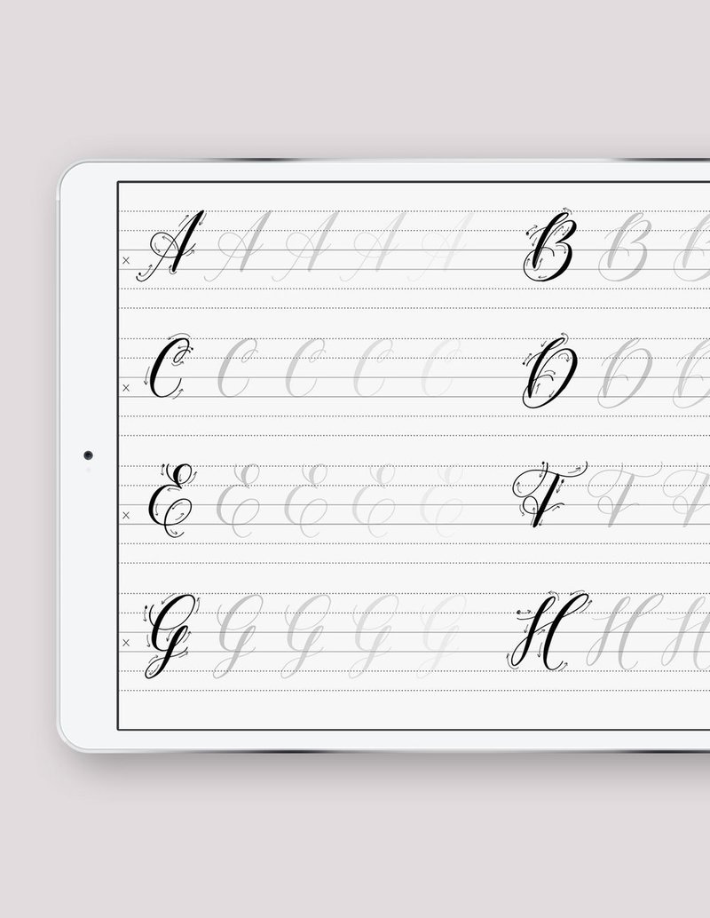 Uppercase And Lowercase Modern Calligraphy Practice Guides
