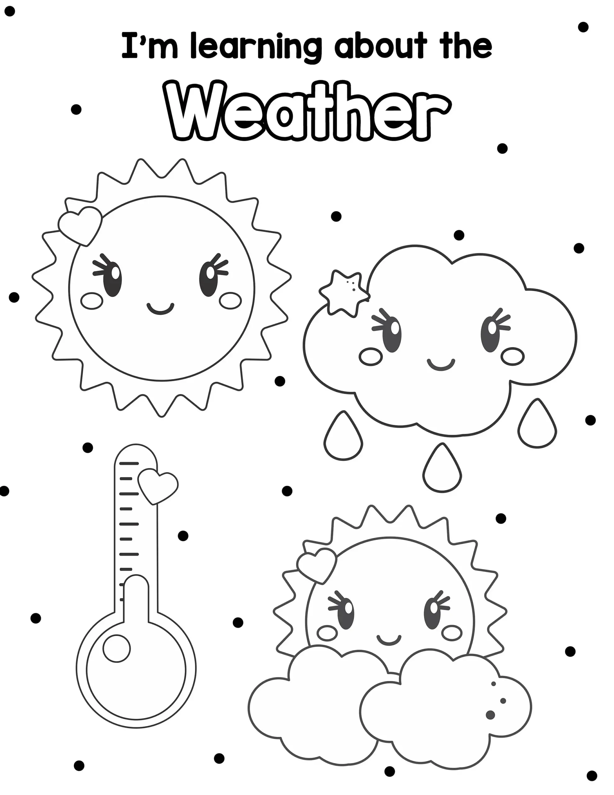 Weather Coloring Page Preschool Mothers