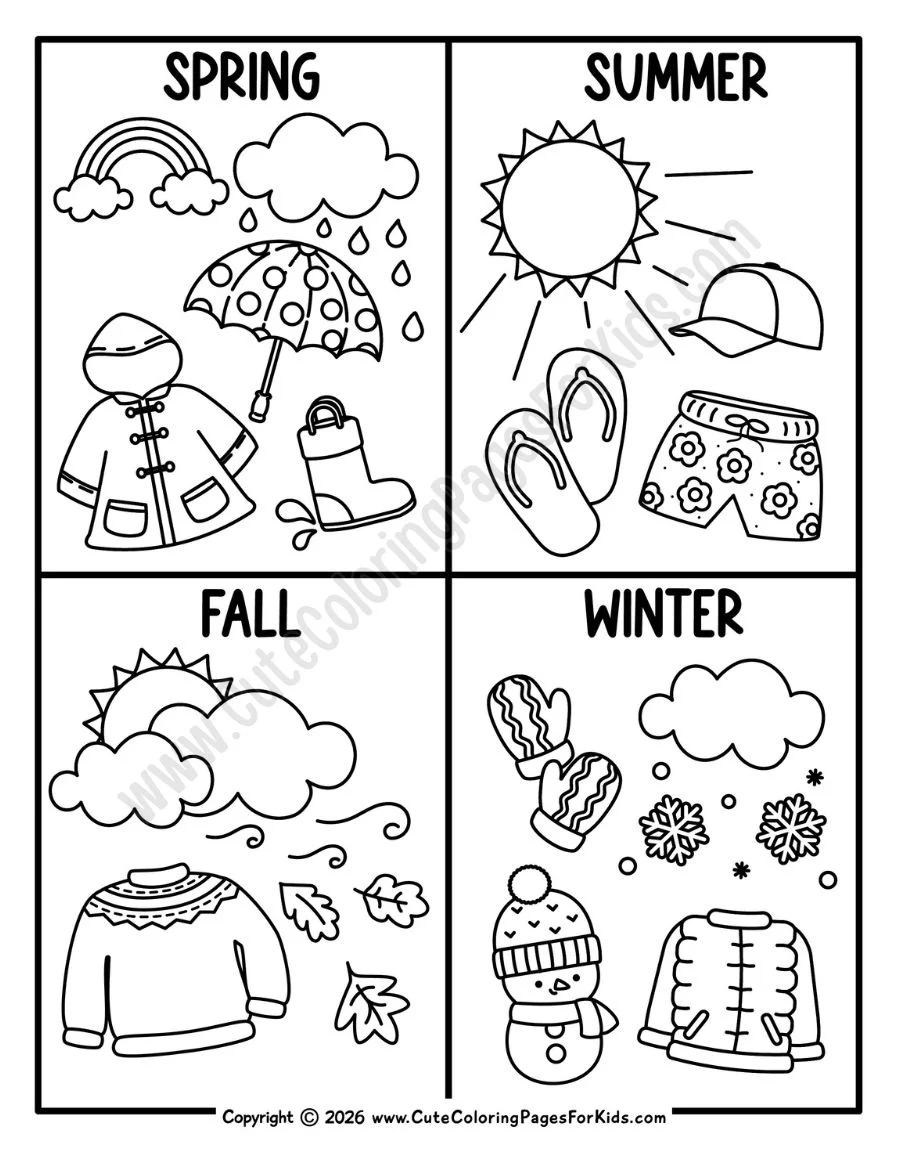 Weather Coloring Pages