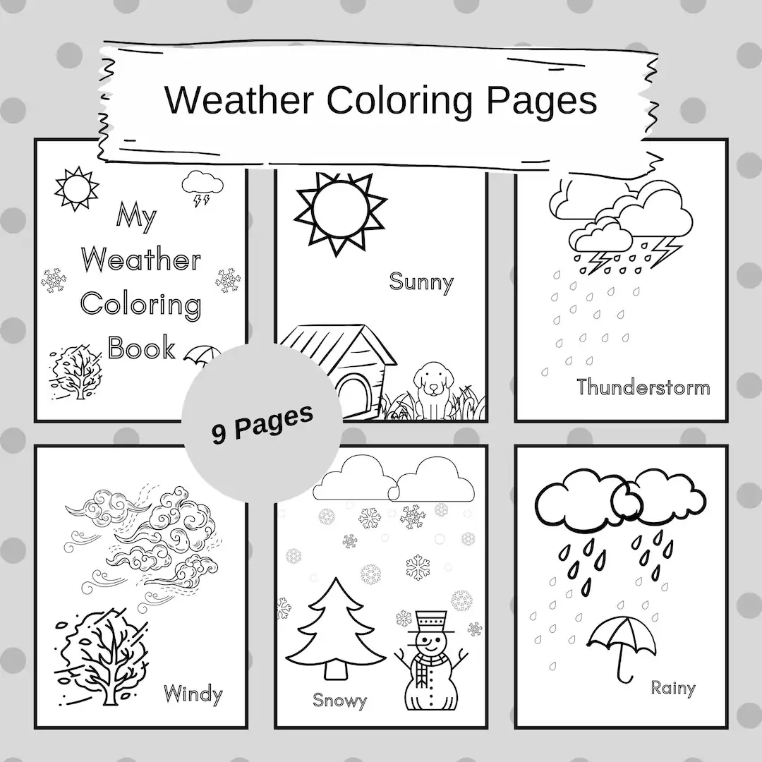 Weather Coloring Pages For Kids