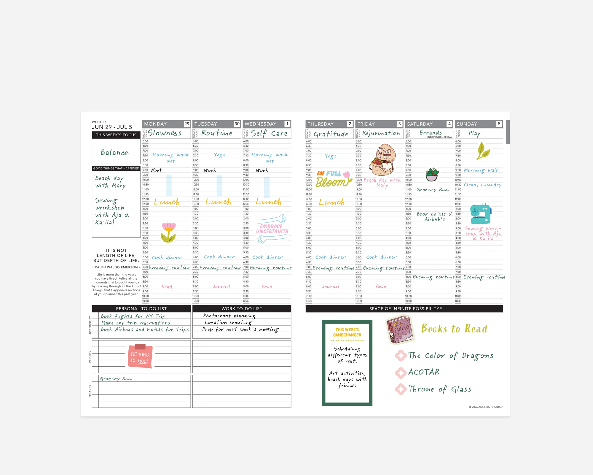 Weekly 2026 2027 Mid Year Planner Printable Weekly 2026 2027 Mid Year Planner Printable