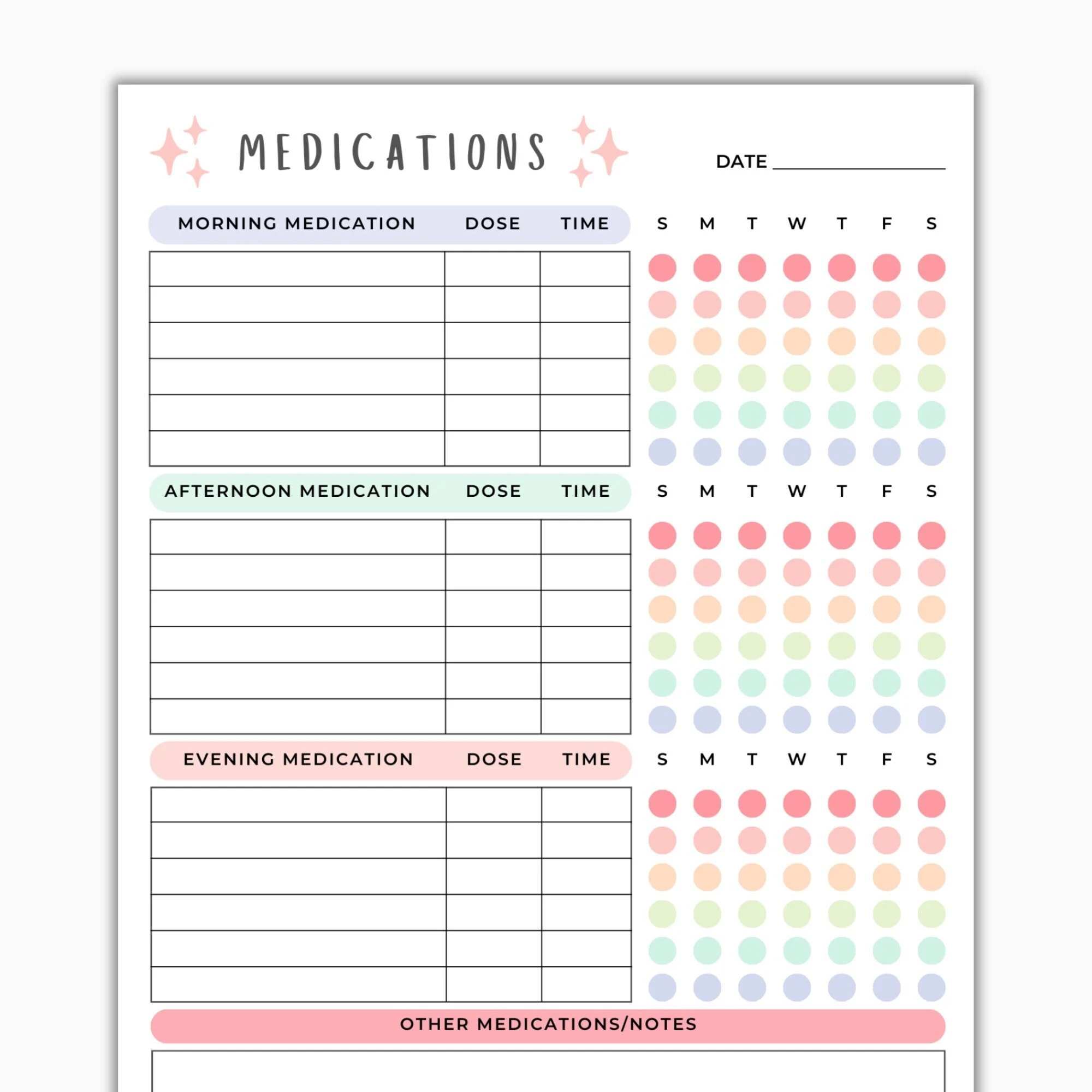Weekly Caregiver Schedule Template