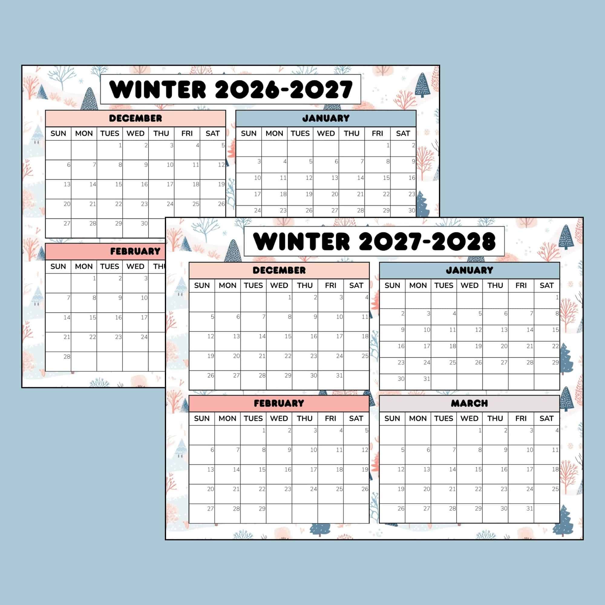 Winter Calendar