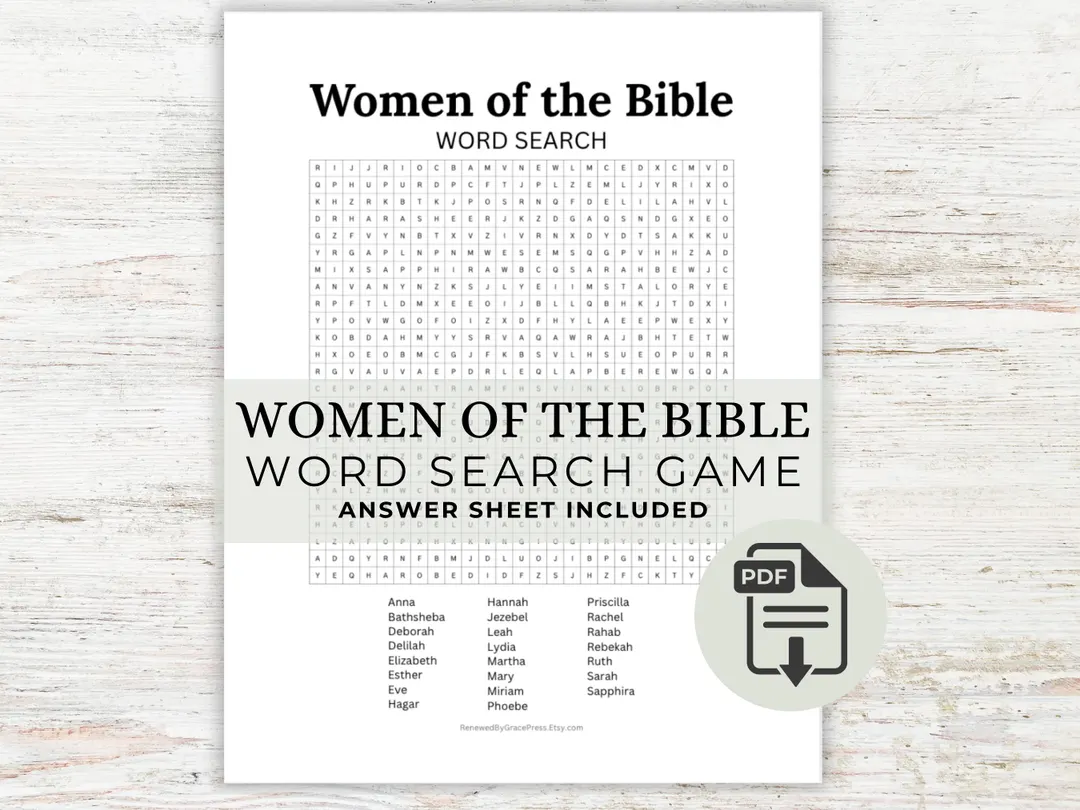 Women Of The Bible Word Search Printable