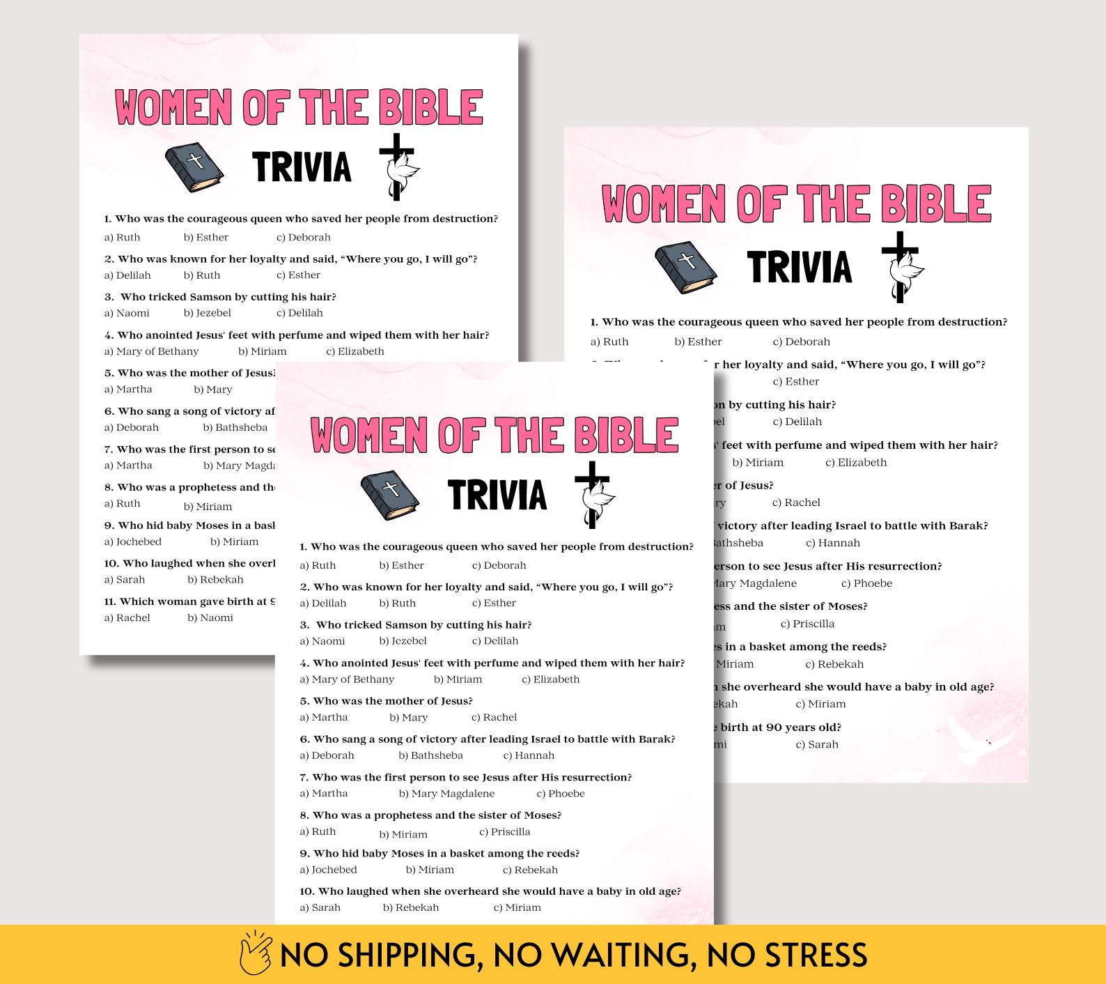 Womens Ministry Games Women Of The Bible