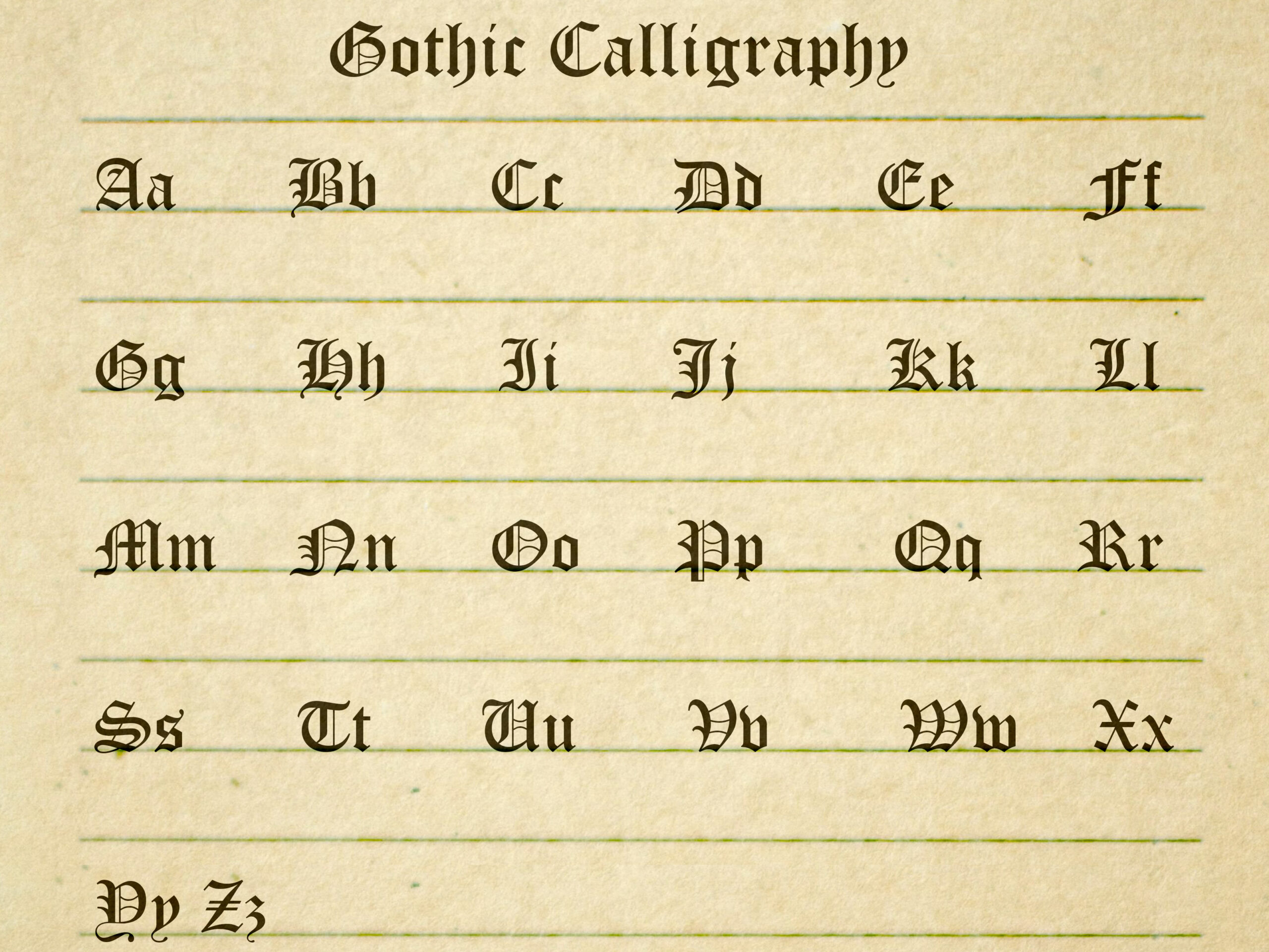 Write In Gothic Calligraphy