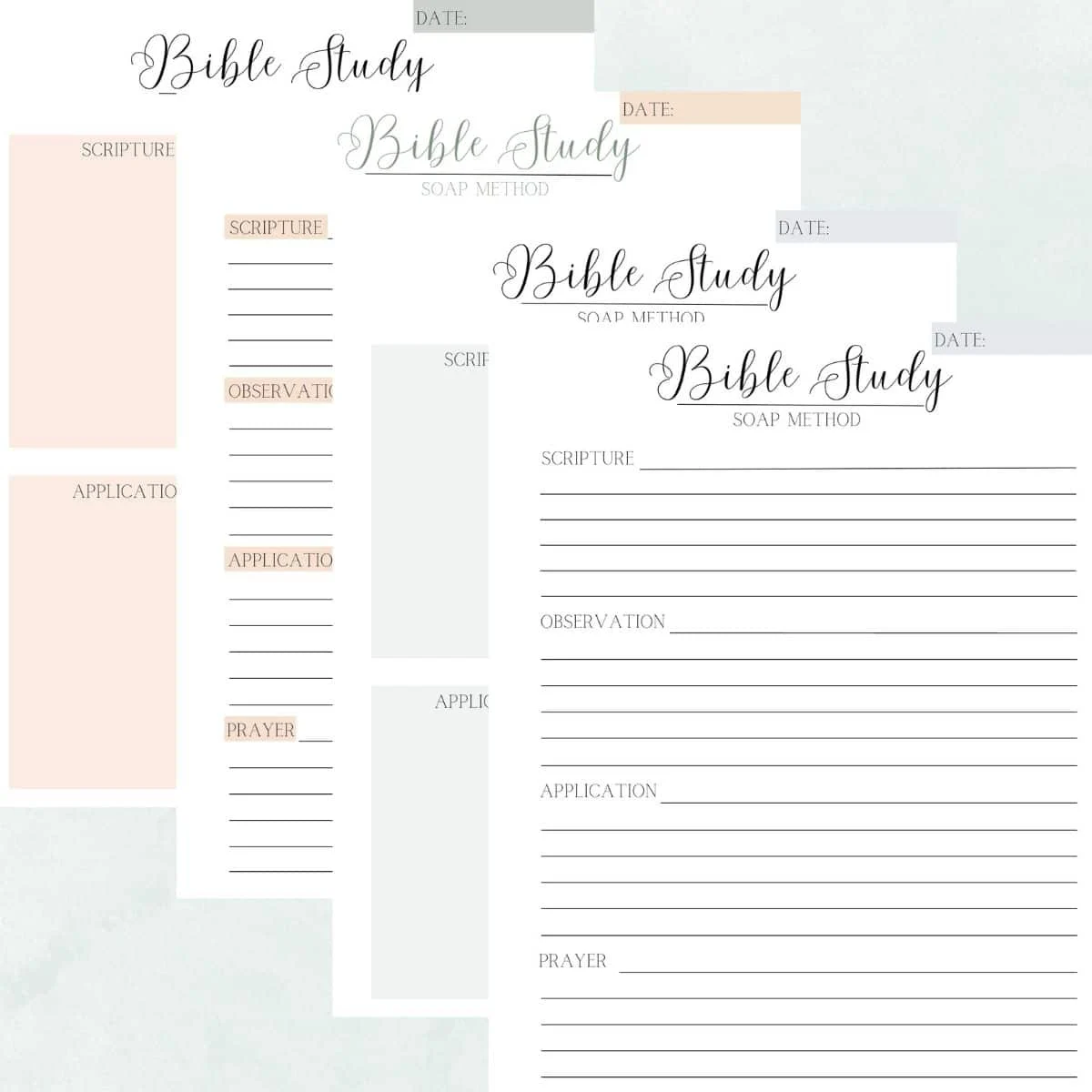 Your Free Printables For Soap Bible Study Method