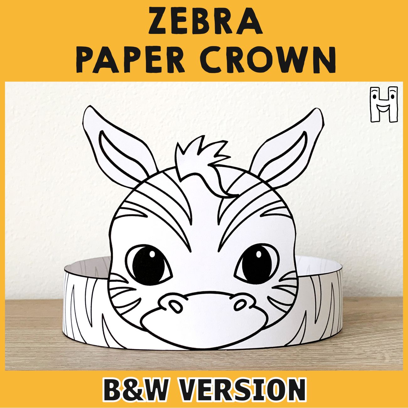 Zebra Crown For Coloring